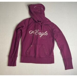 American Eagle Y2K Burgundy Hoodie XS